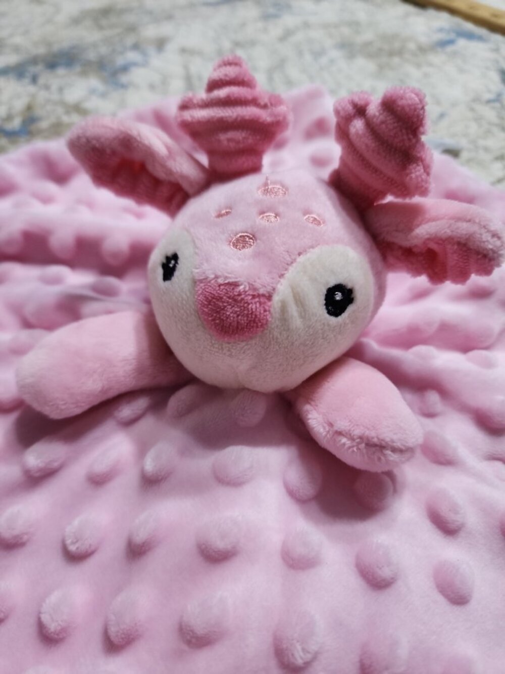 Pink PARENT'S CHOICE Deer/Doe MINKY DOT LOVEY Security BLANKET PLUSH TOY
